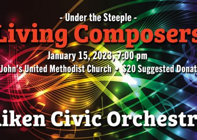"Living Composers" concert ad